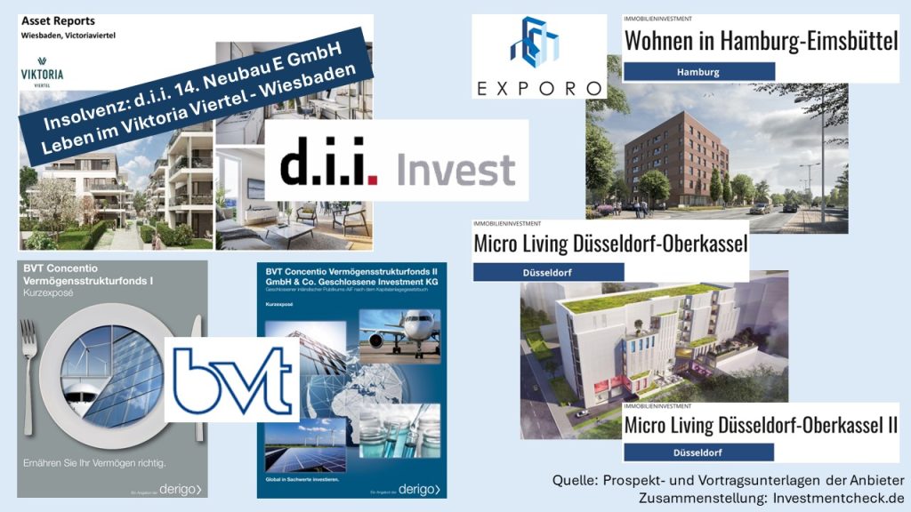 Die erste d.i.i.-Insolvenz betrifft auch bvt-AnlegerInnen und Exporo-SchwarmfinanziererInnen