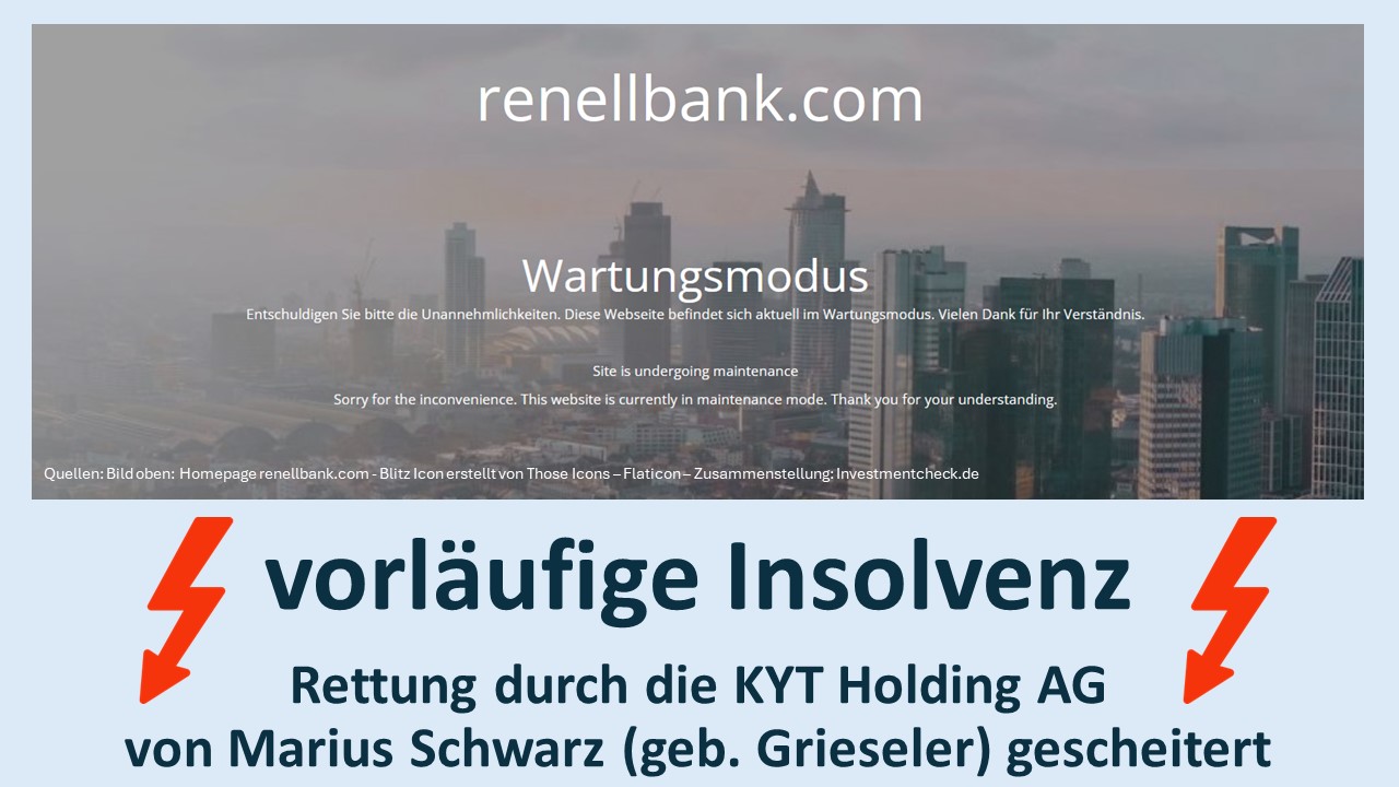Kryptische Bankpleite bei Renell