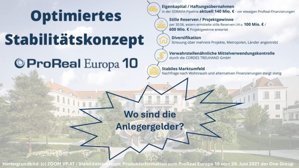 Das Stabilitätskonzept von ProReal Europa 10 endet höchstwahrscheinlich im fast vollständigen Kapitalverlust