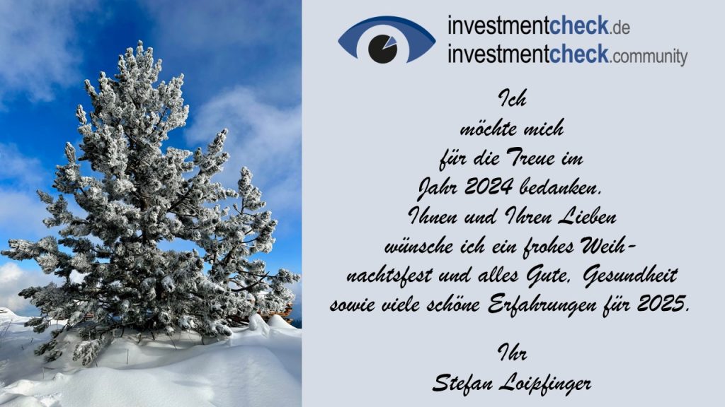 Frohe Weihnachten und alle Gute für 2025