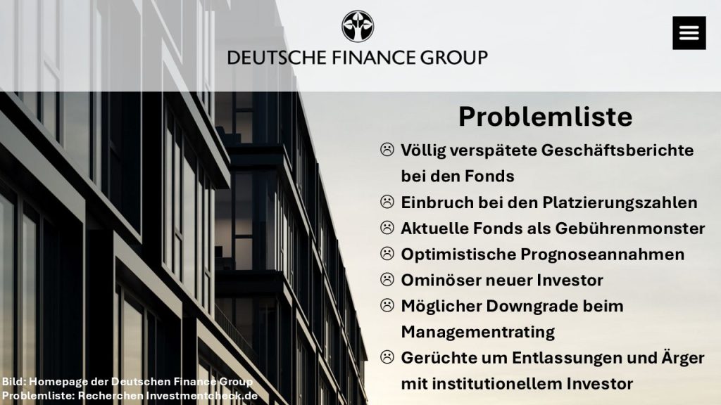 Probleme bei der Deutschen Finance Group häufen sich